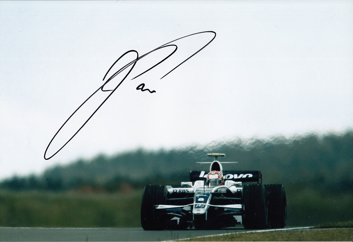 Kazuki Nakajima Hand Signed AT&T Williams Photo Poster painting 12x8 5.