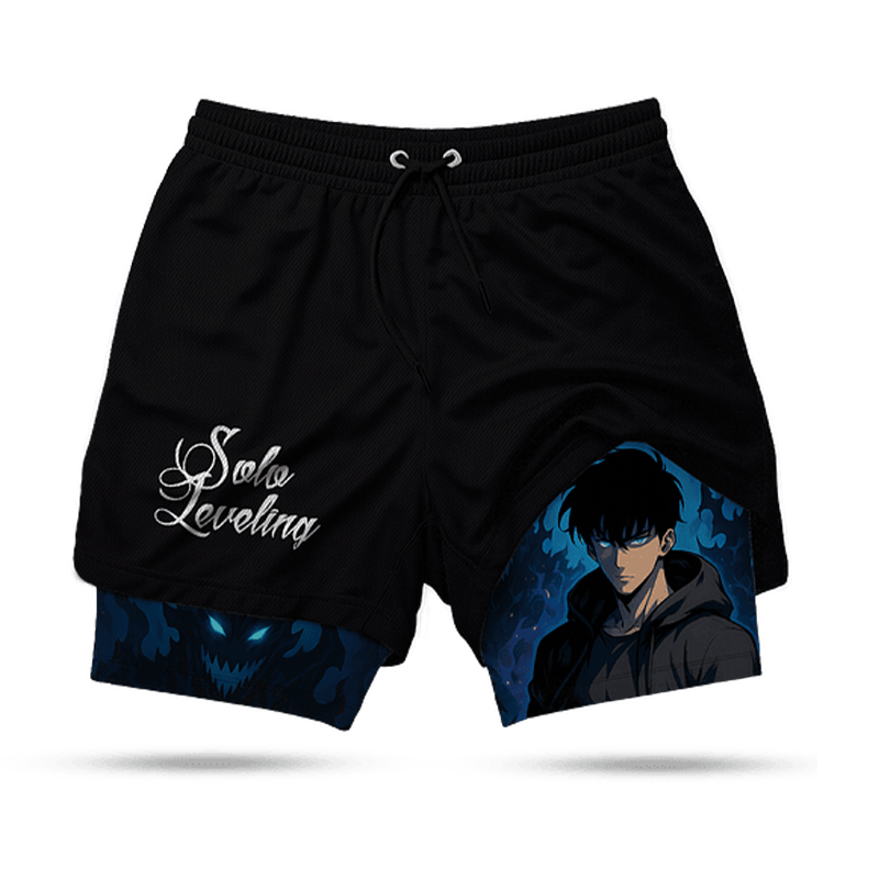 Solo Leveling Printed Men's All-In-One Fitness Shorts