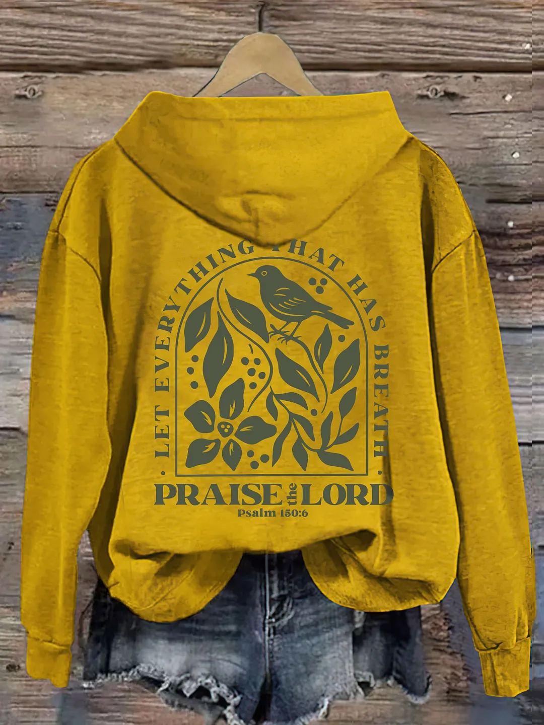 Vintage Faith Based Psalm 150:6 Christian Graphics Hoodie