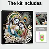 Kits d&rsquo;art de peinture de perles pour couple indien maison maison avec cadre pour adultes d&eacute;butants, peintures de pierres pr&eacute;cieuses en perles, arts p