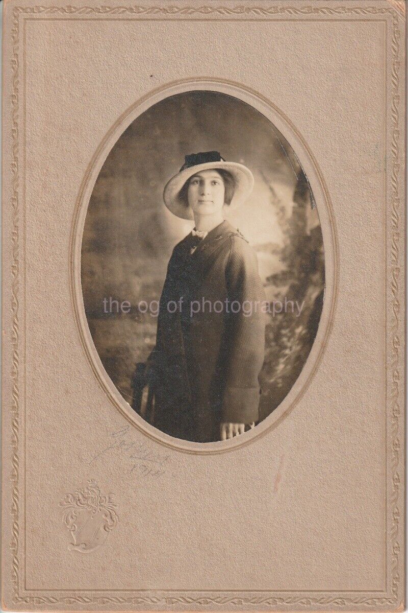 A Woman From Before 5 x 7 FOUND Photo Poster painting Vintage bwPortrait 94 9 O