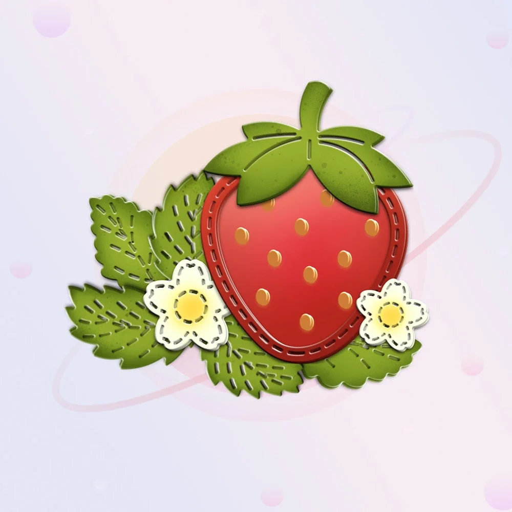Sweet Strawberry Cutting Dies DIY Scrapbooking Embossed Metal Cut Dies For Crafts Card Making Spring Series Dies Stencil Decor