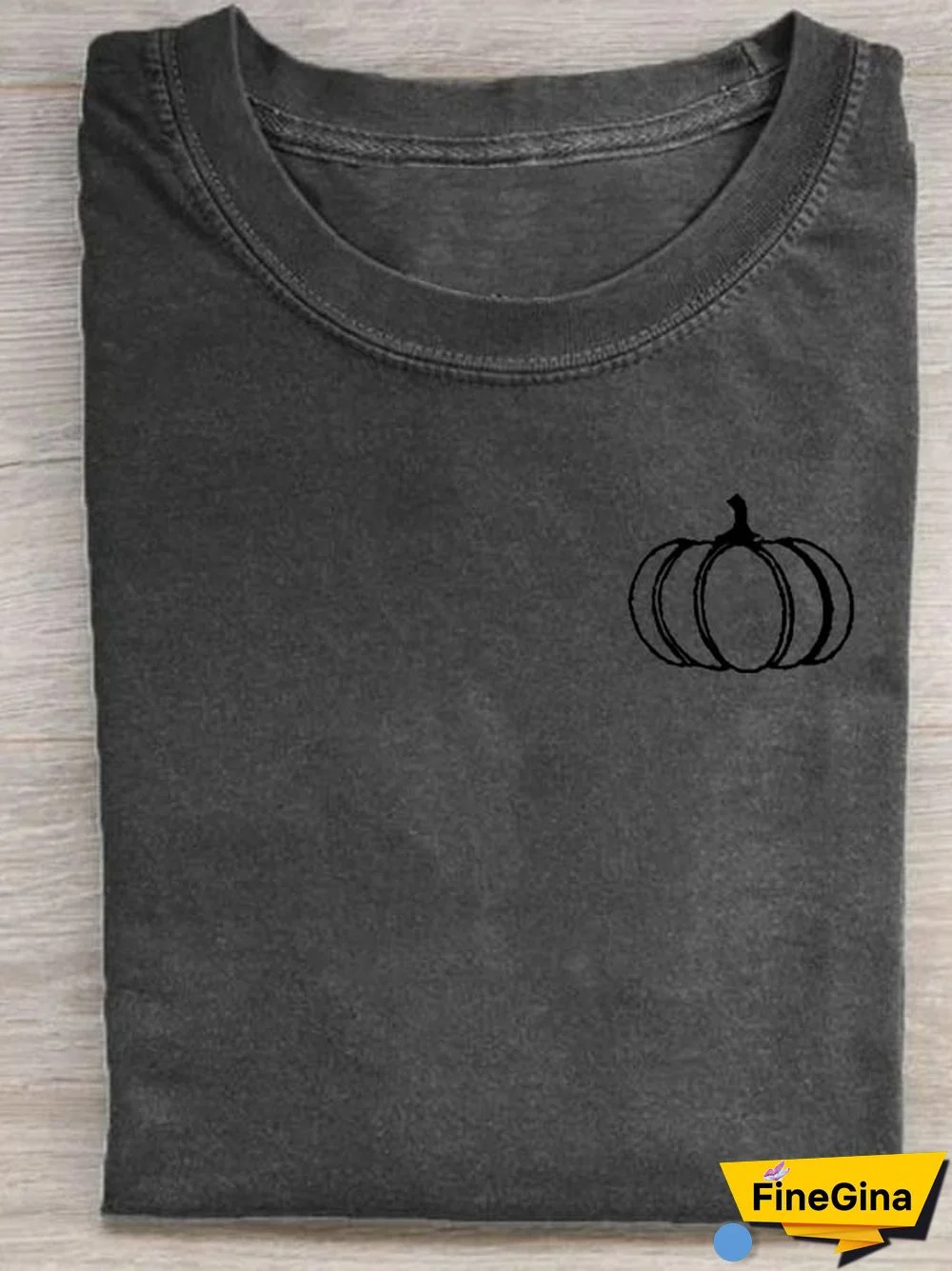 Women'S Vintage Pumpkin Print Casual T-Shirt