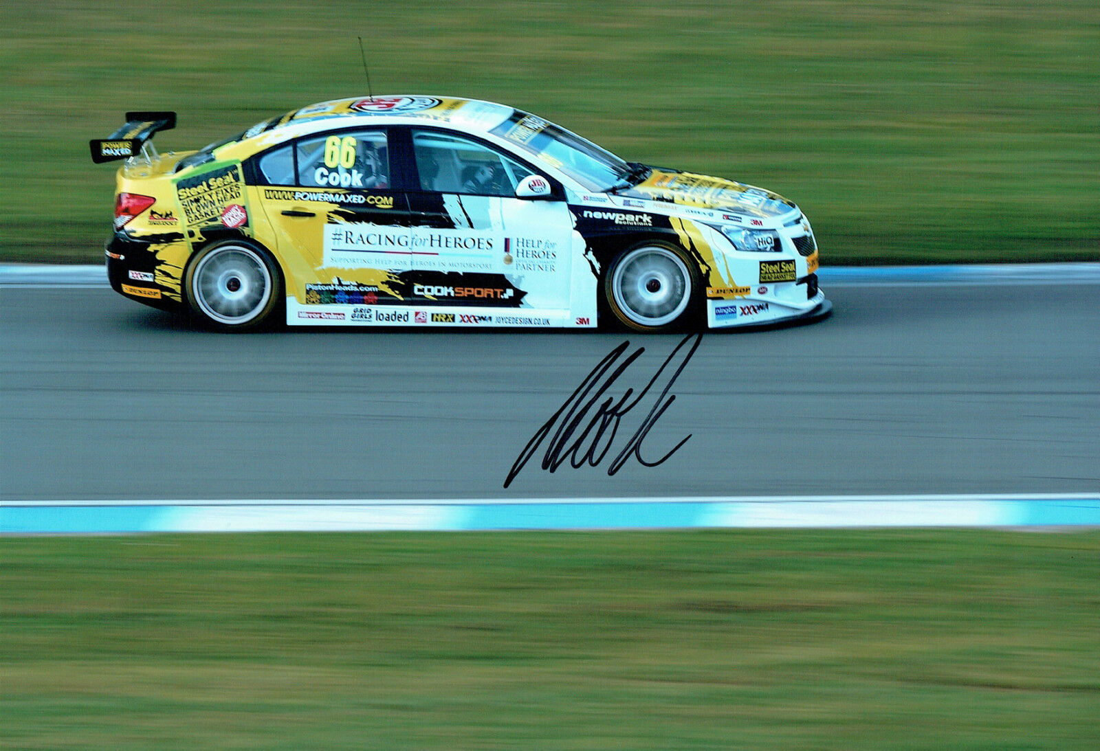 Josh COOK SIGNED 12x8 Race Photo Poster painting AFTAL Autograph COA British Touring Car Driver