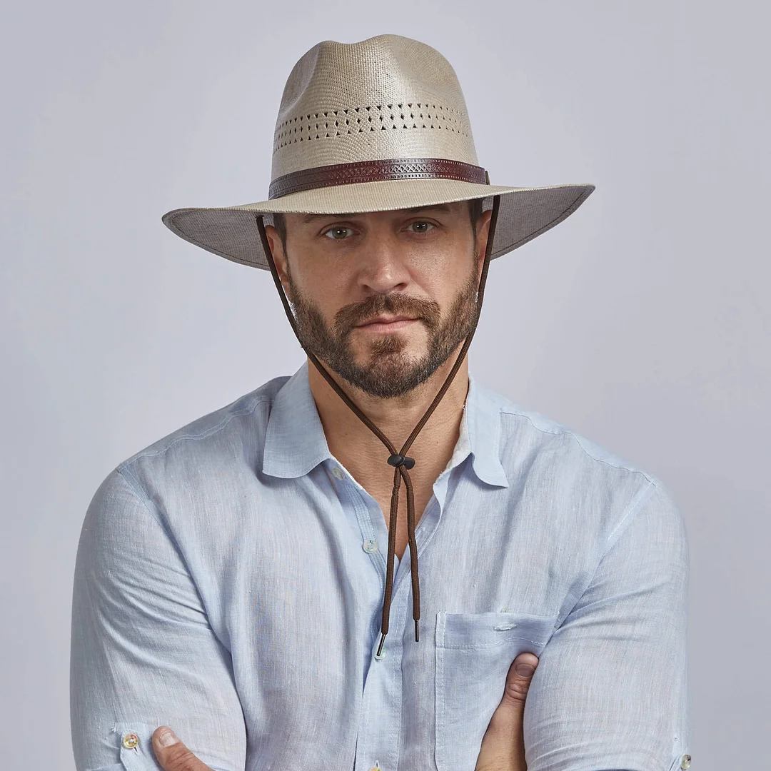 Barcelona - Mens Wide Brim Straw Sun Hat