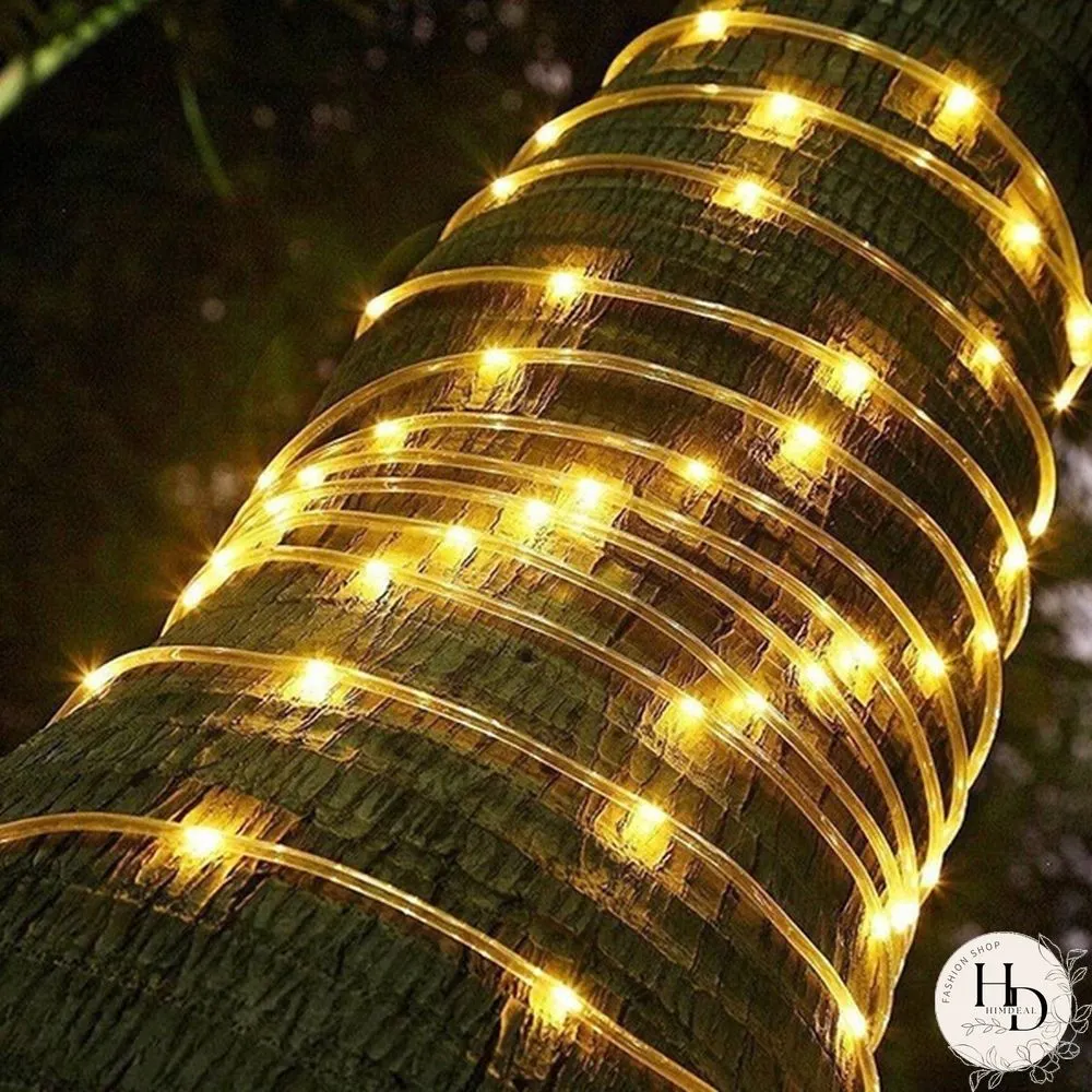 10M 100LED Solar Rope Tube for Garden Lights Waterproof IP67 50LED Solar Powered Lamp Christmas Wedding Lamp Outdoor String Light
