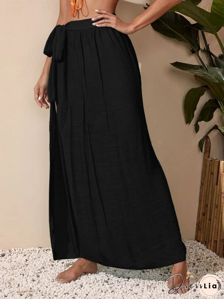 Knot Waist Cover Up Skirt