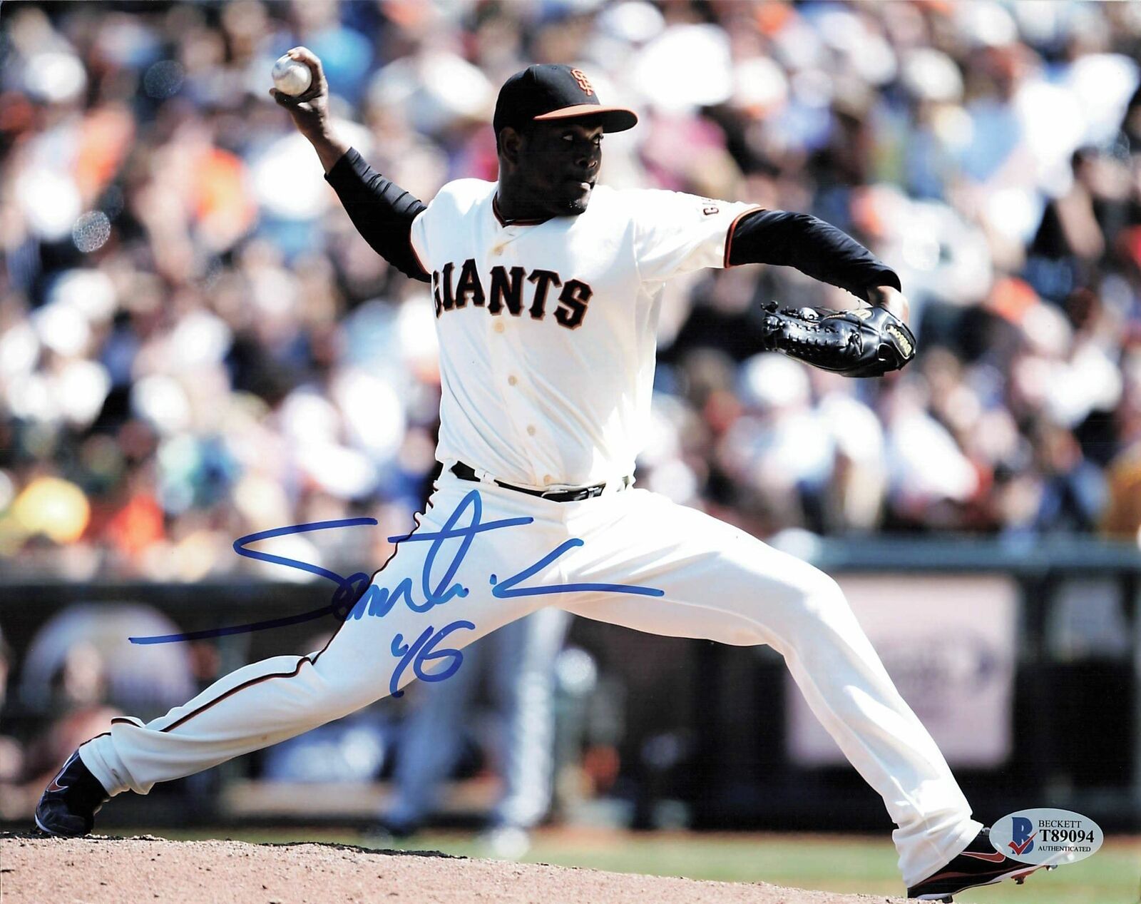 Santiago Casilla signed 8x10 Photo Poster painting BAS Beckett San Francisco Giants Autographed