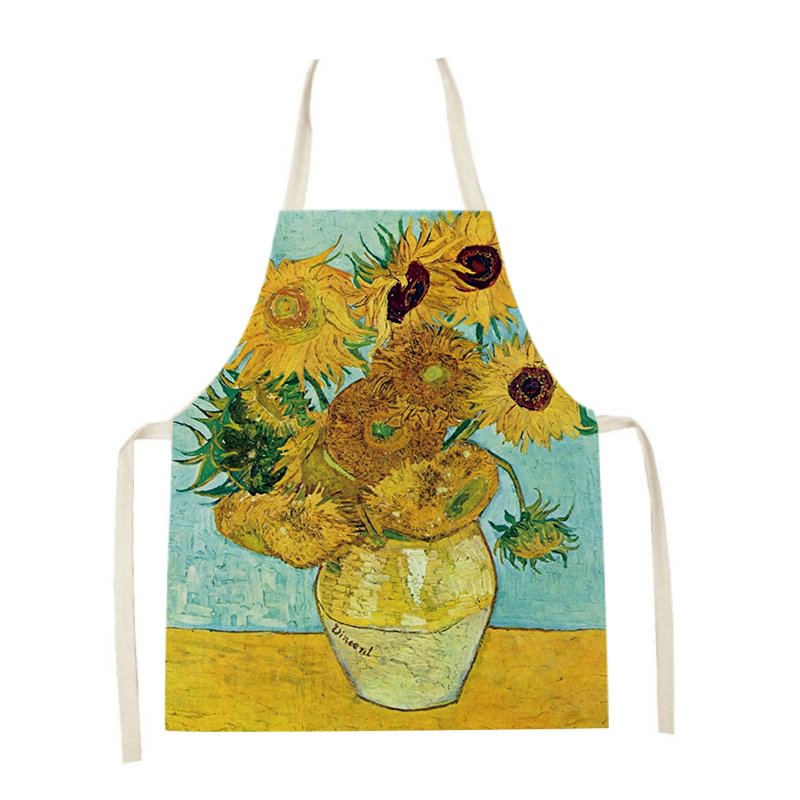 Linen Kitchen Apron - Sunflower letclo pha