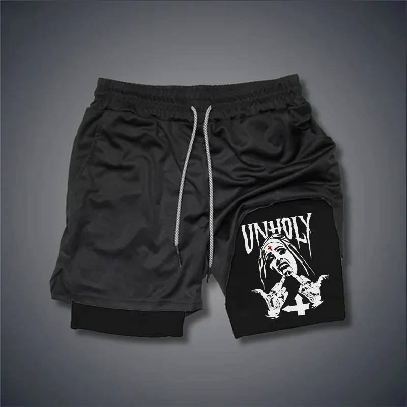 Unholy Print Men's Shorts -  