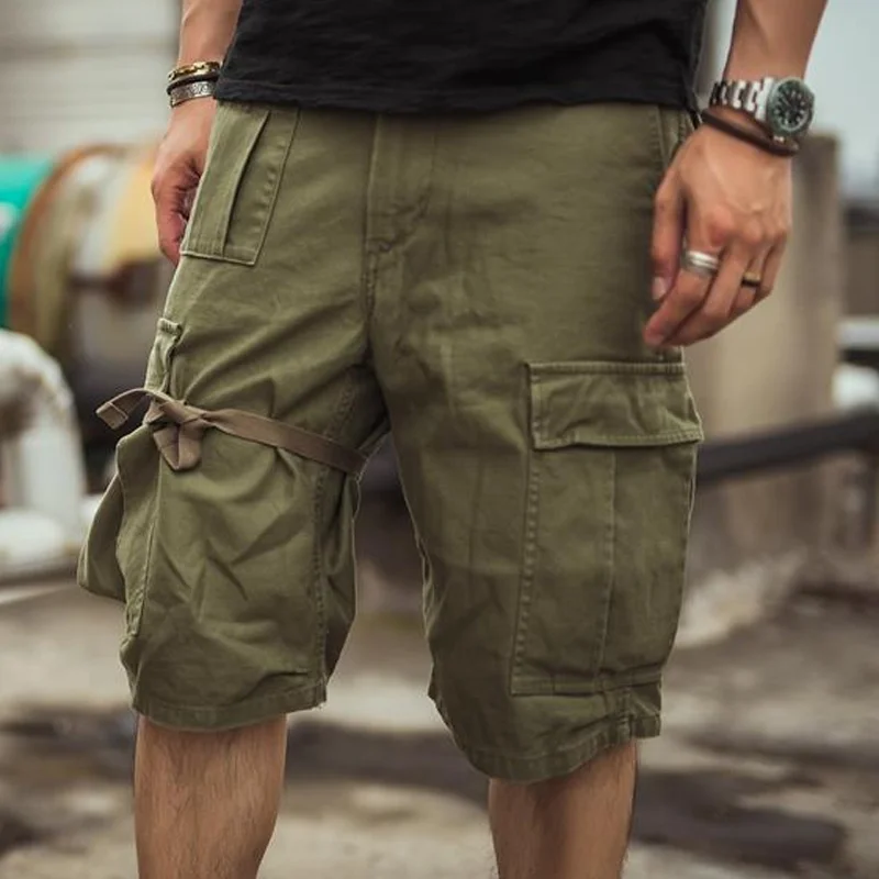 American Retro Cotton Workwear Casual Shorts