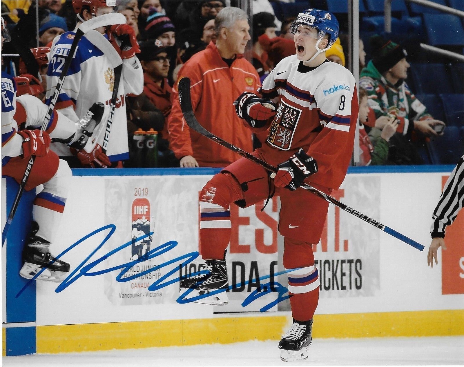 Team Czech Martin Necas Signed Autographed 8x10 Photo Poster painting COA