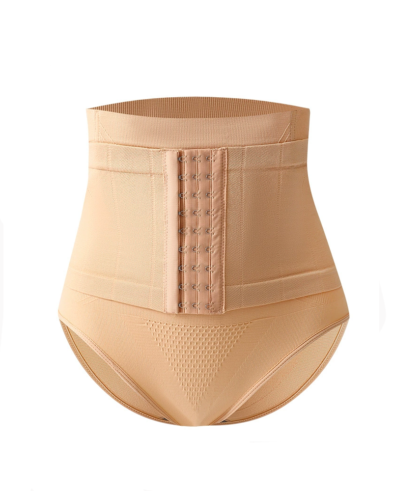 High Waisted Shaping And Reinforced Button Tummy Control Underwear