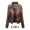 [ZARA] Jaqueta de couro feminina