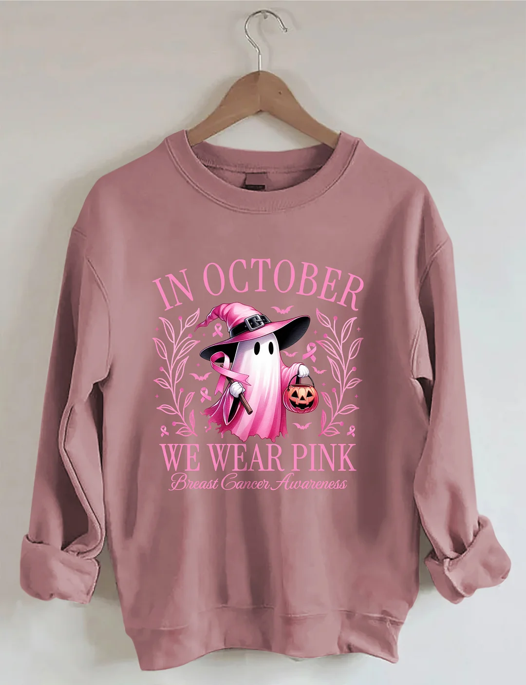 In October We Wear Pink Sweatshirt