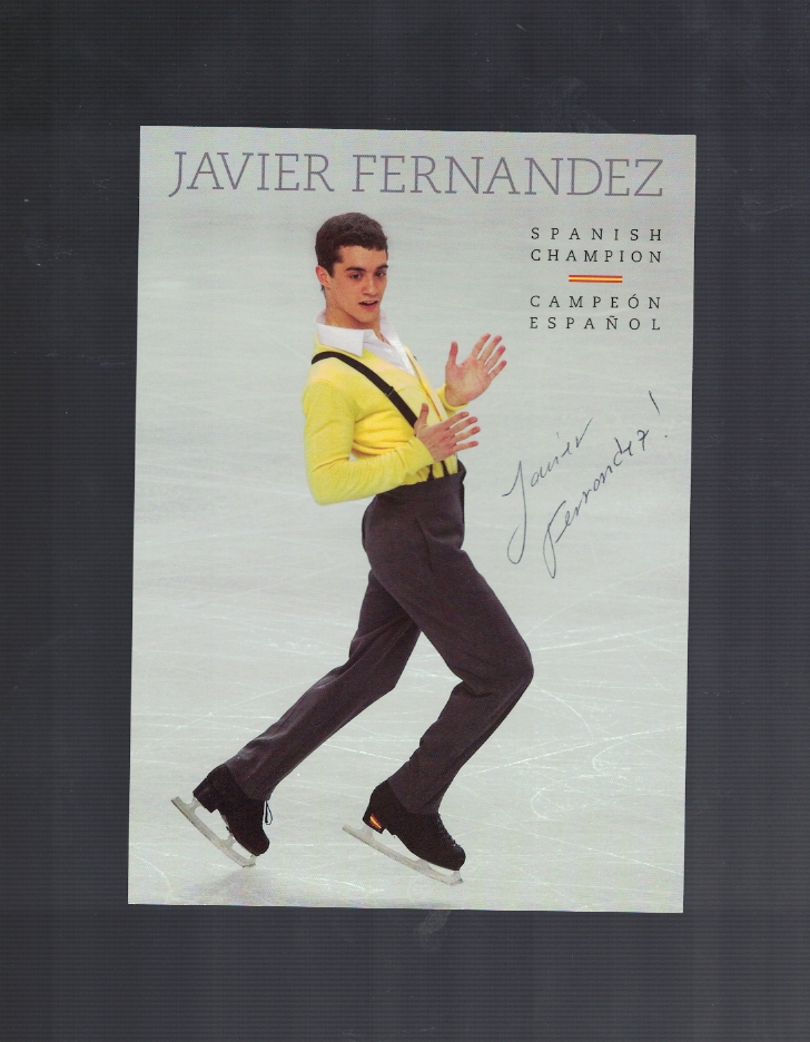 Javier Fernandez Spain Figure Skating Signed 5x7 Photo Poster painting Card W/Our COA