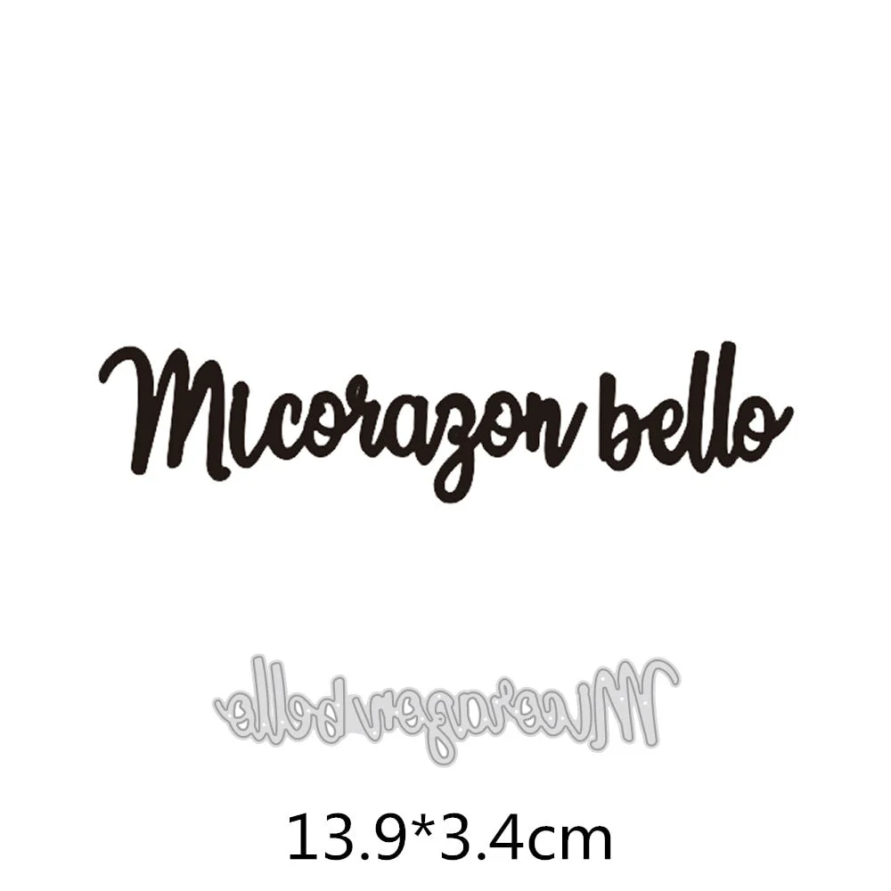 Spainish Words Serial Craft Metal Cutting Die Stencils Template for Scrapbooking Paper Album Cards Gift Decor Knife Die Cut New