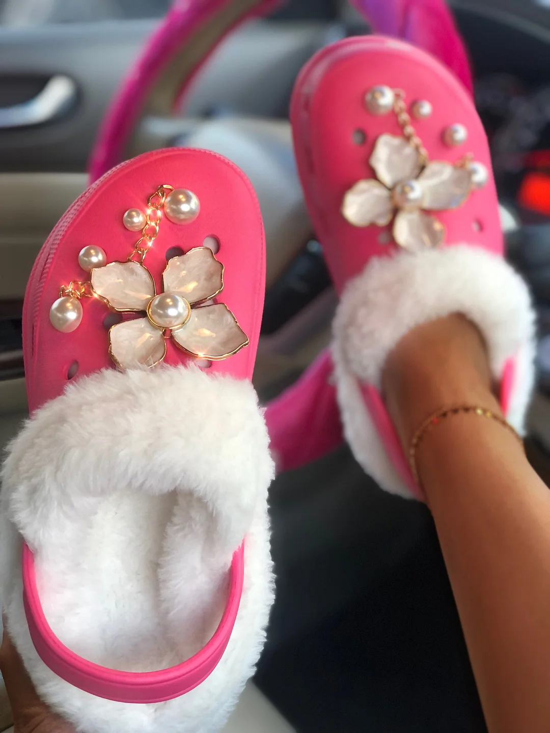 New Comfortable Summer Beach Ladies Winter Slippers Slides Footwear  Outdoor Wedges Platform Fur Slippers Garden Fluffy Shoes