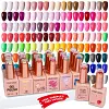 Kit de esmalte em gel de marca pr&oacute;pria com logotipo OEM personalizado 144 Kit de cores neon Kit de esmalte em gel de marca pr&oacute;pria Frascos e embalagens Kit de esmalte em gel