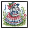 Peter Rabbit Partial Stamped Cross Stitch Kit 14CT 2 Strands 30x30cm DIY Embroidery Needlepoint