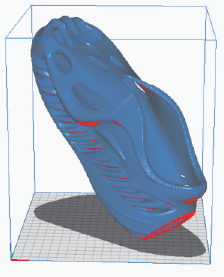Placement of the Shoe Model with Angle Adjusted