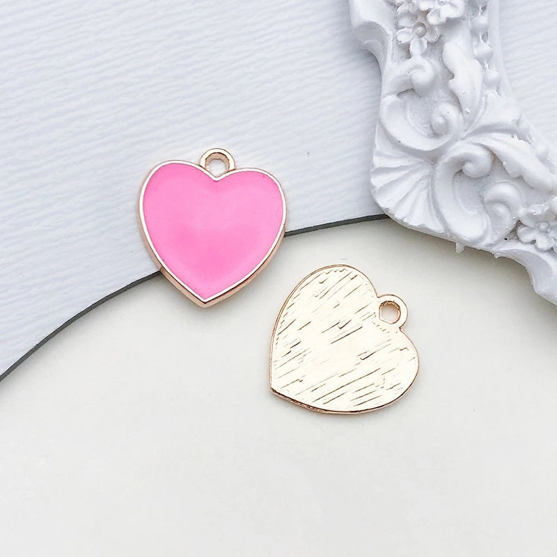 1 Piece 17 * 21mm Zinc Alloy Heart Shape Flower Pendant Jewelry Accessories