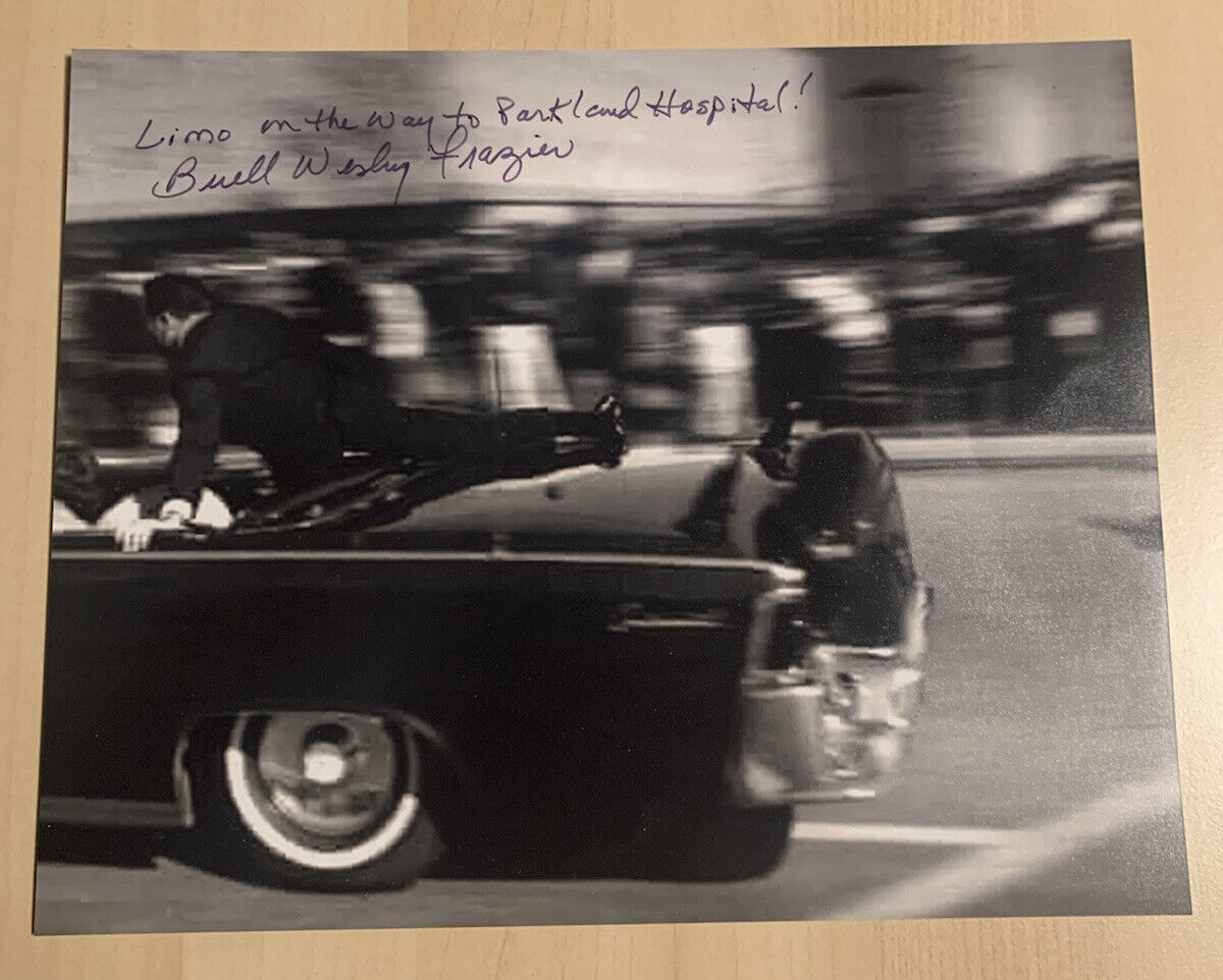 BUELL WESLEY FRAZIER SIGNED 8x10 Photo Poster painting JFK ASSASSINATION AUTOGRAPHED VERY RARE