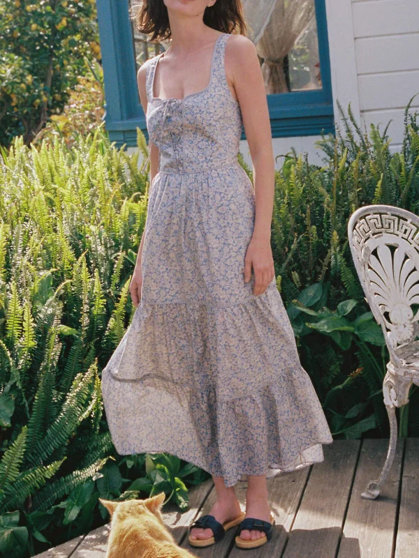 Daisy Blue Vintage Maxi Dress