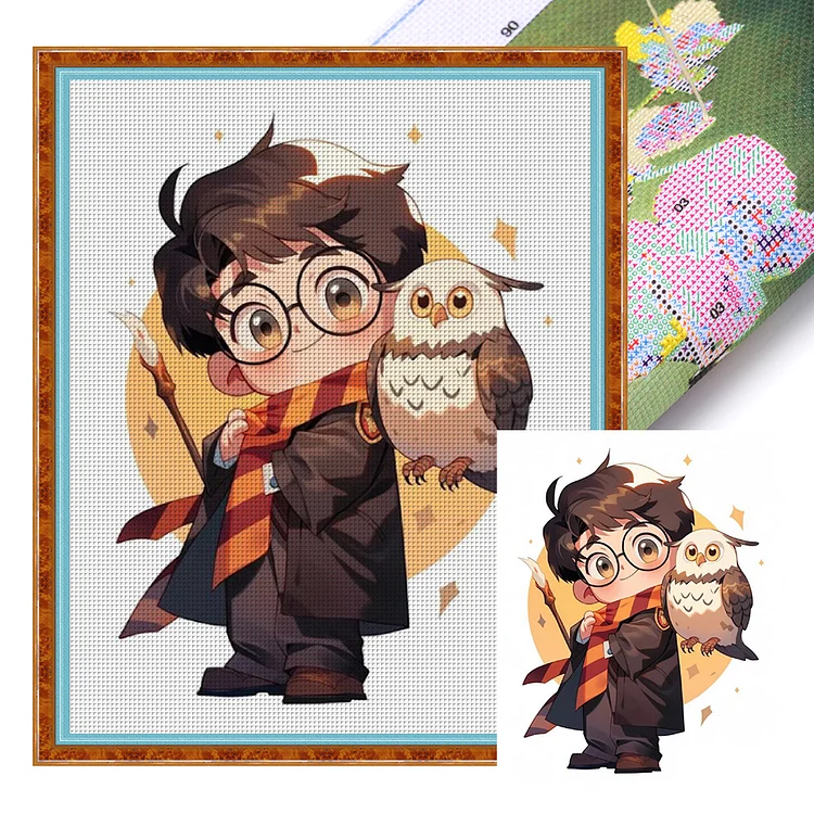 Cute Harry Potter (40*50cm) 11CT Stamped Cross Stitch gbfke