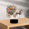 Blumenwagen Nachtlicht doppelseitig - 5d DIY Bastellampe