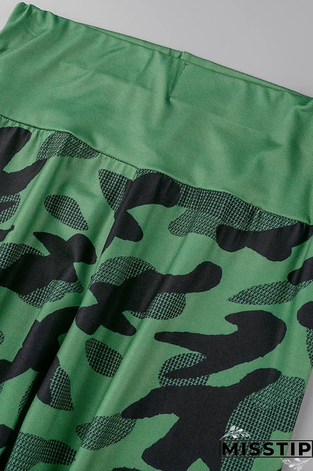 Blue Casual Camouflage Print Patchwork Zipper Long Sleeve Two Pieces