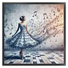 Girl In A Music Skirt-11CT Stamped Cross Stitch 50*50cm/19.69*19.69in tapestrymarket