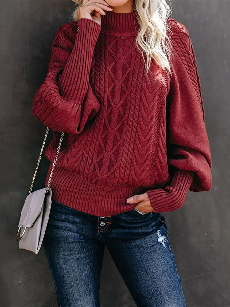 Women plus size clothing Women Long Sleeve Scoop Neck Twist Striped SweaterTop-Nordswear