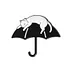 Dreamy Kitten Under Umbrella