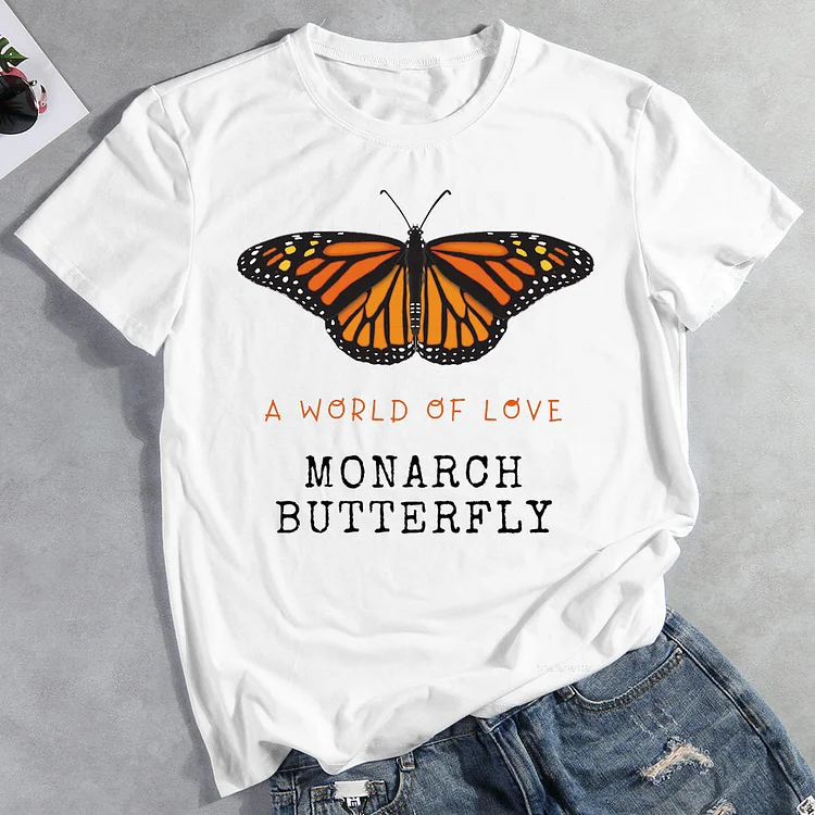 ANB - A World Of Love Butterfly Insect T-shirt Tee -04300