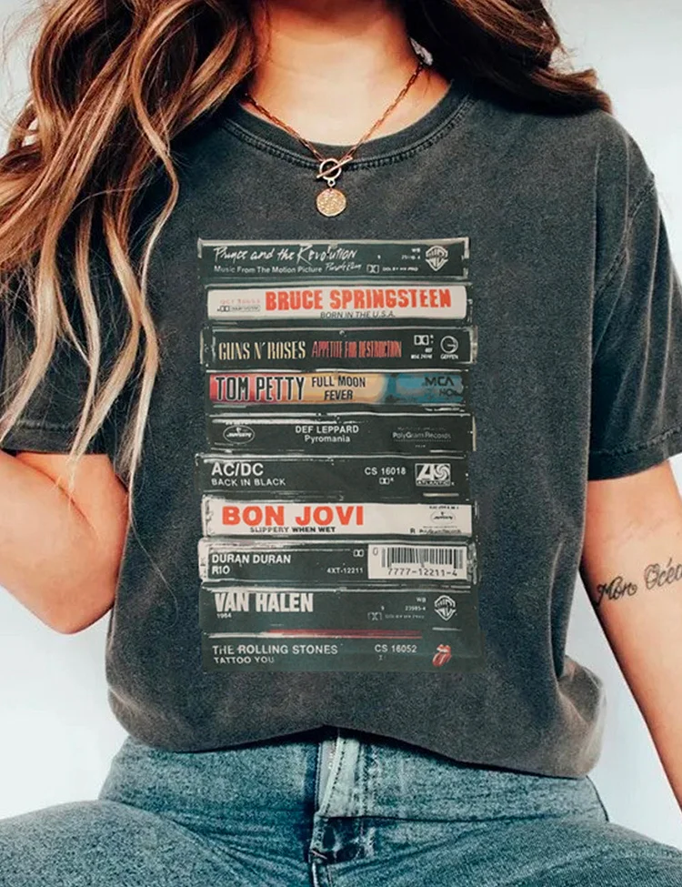 Teecade Teecade  Rock Cassettes Cute Tee