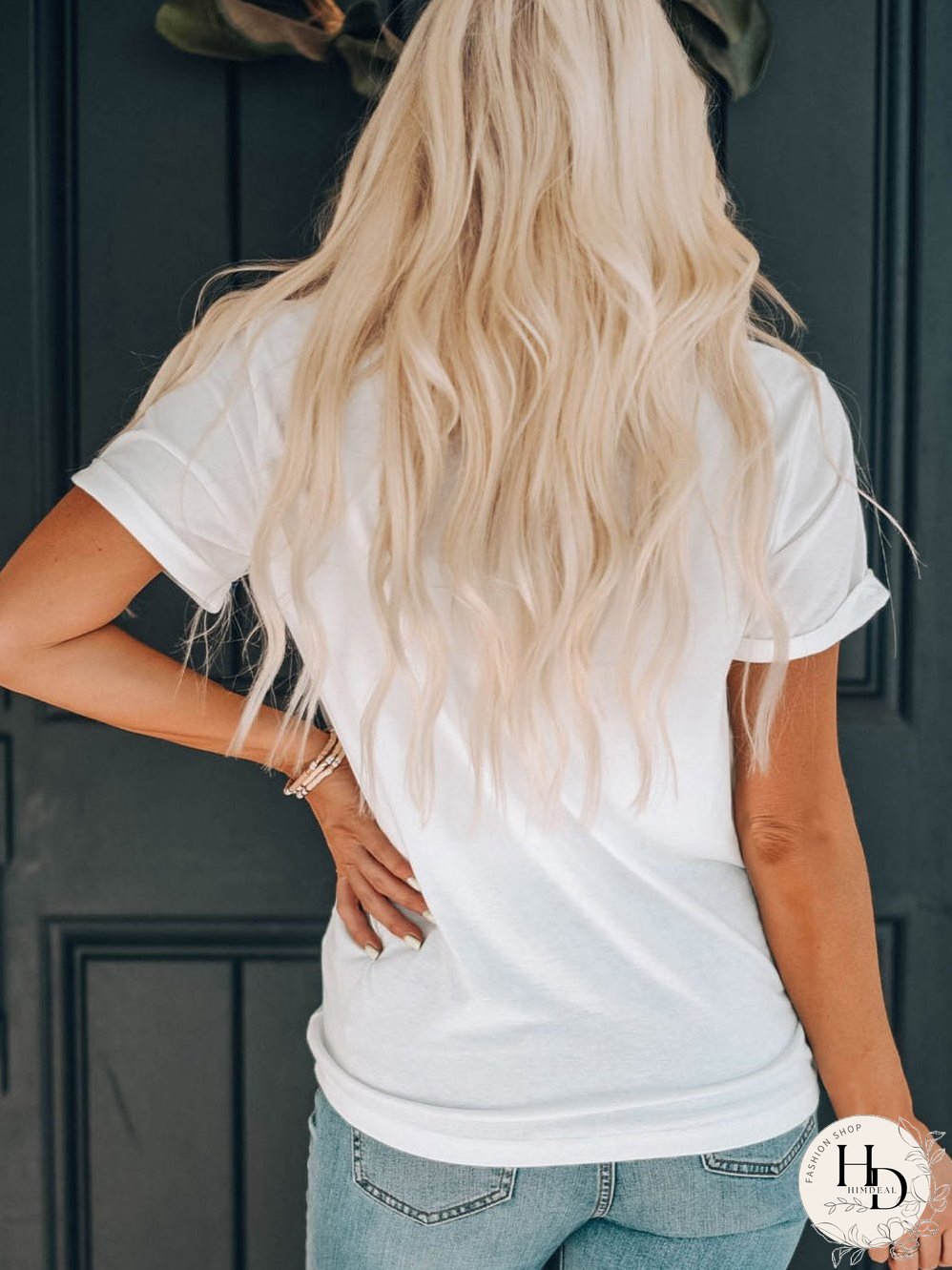 American Honey Flag Print Graphic Tee - White