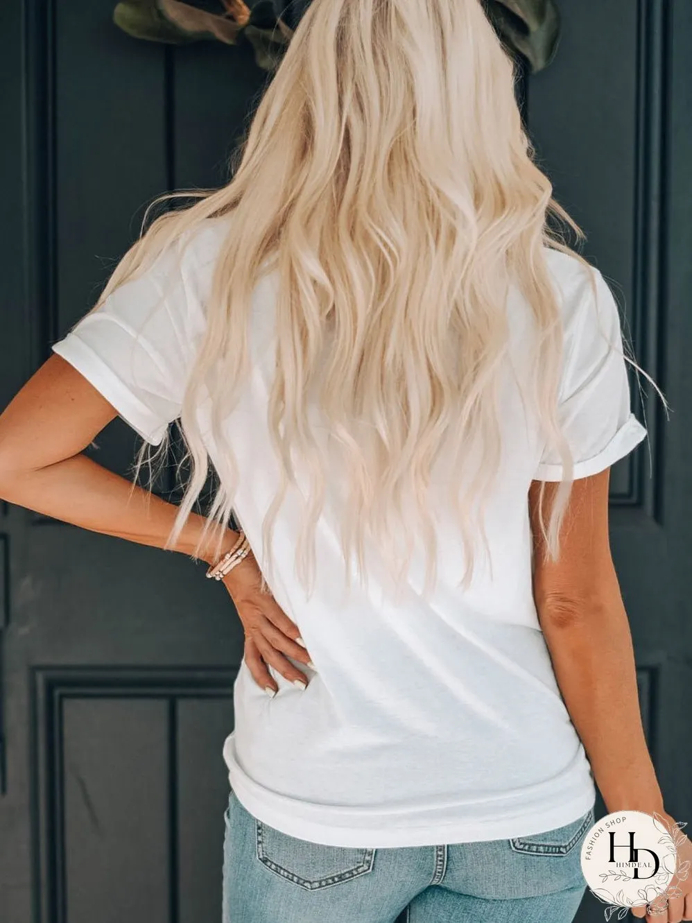 American Honey Flag Print Graphic Tee - White