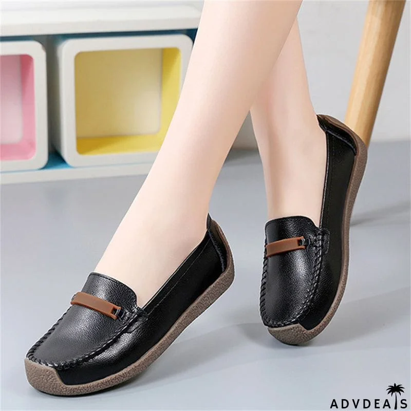 Women's Spring Summer Soft Soled Mother Round Toe Flat Shoes