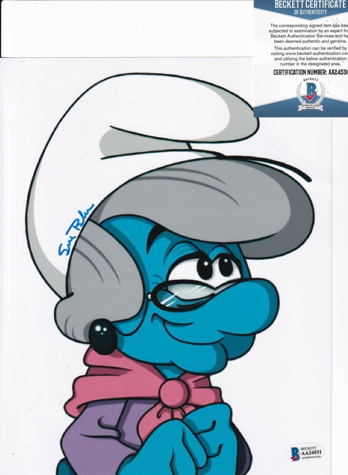 SUSAN BLU signed (SMURFS) Nani Smurf autographed 8X10 Photo Poster painting BECKETT BAS AA24531