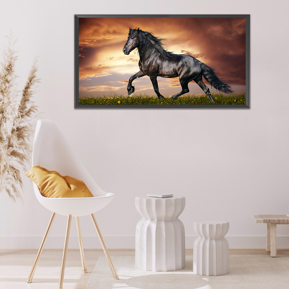 Diamond Painting - Full Round - Horse Galloping(80*40cm)