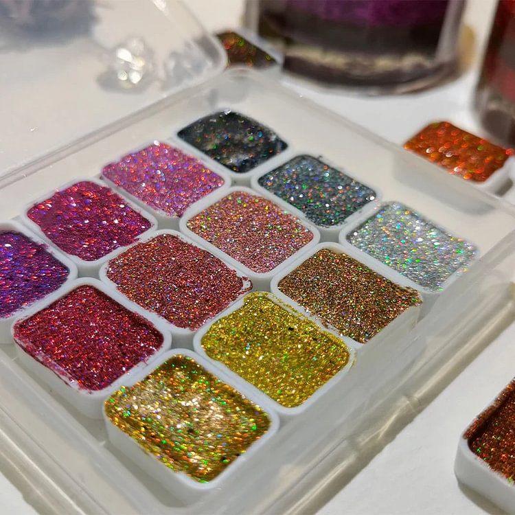 Pearlescent 12 Color Paint Set