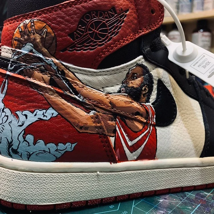 Custom Hand-Painted Sports Sneakers- "The Basketball Team"