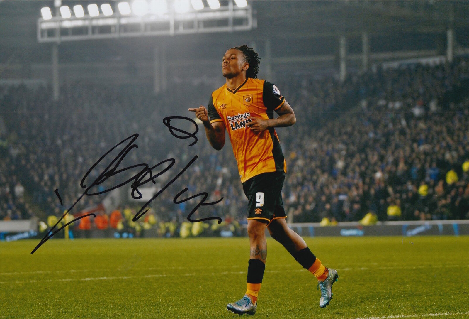 HULL CITY HAND SIGNED ABEL HERNANDEZ 12X8 Photo Poster painting 6.