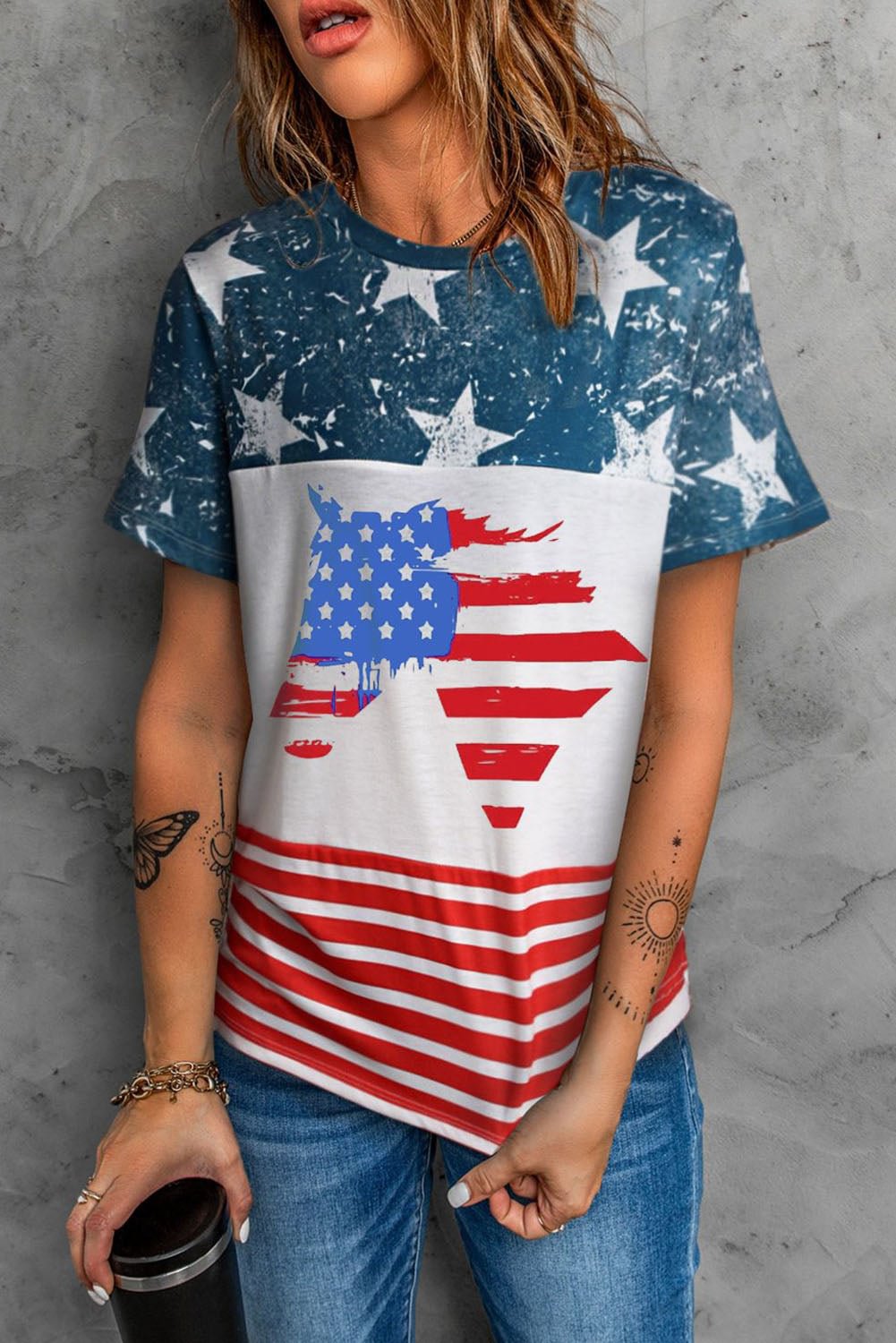 American Flag Horse T-Shirts
