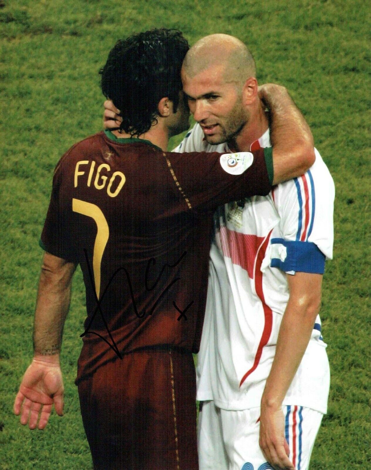 Luis FIGO SIGNED Autograph 14x11 Photo Poster painting AFTAL COA Portugal Football