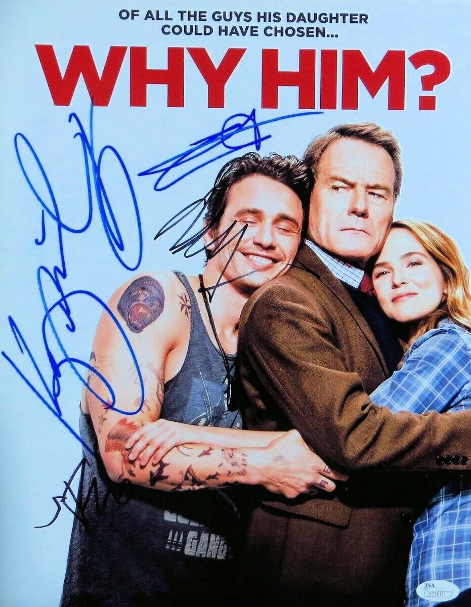 Why Him? Cast Signed Autographed 11X14 Photo Poster painting Franco Deutch Key +1 JSA S71610