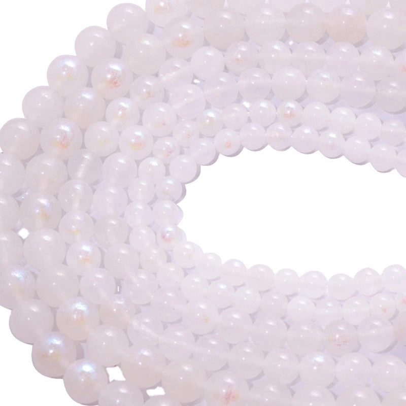 Natural White Moonstone Optimized Loose Beads Hand Beading Semi-finished Accessories
