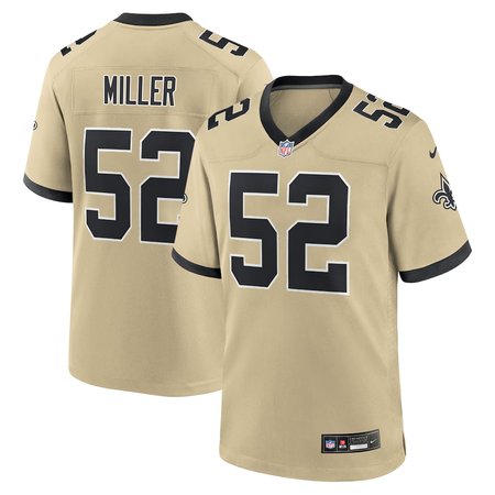 Youth New Orleans Saints #52 Christen Miller Gold 2026 NFL Draft Game Jersey