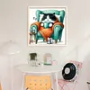 Kitten On Sofa-11CT Stamped Cross Stitch 40*40cm/15.75*15.75in tapestrymarket
